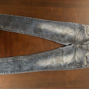 Wax skinny gemmed jeans